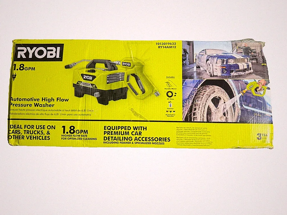 RYOBI RY14AM12 1200 PSI 1.8 GPM Electric Automotive Pressure Washer Used Tested