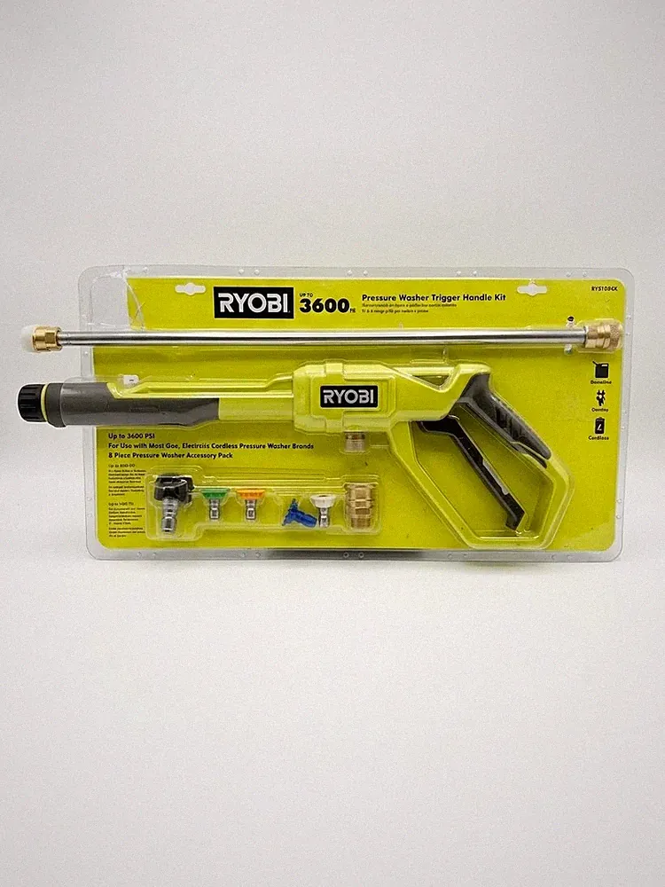 Ryobi RY31036K 3600 PSI Pressure Washer Trigger Gun Wand 8 Piece Kit w/Nozzles