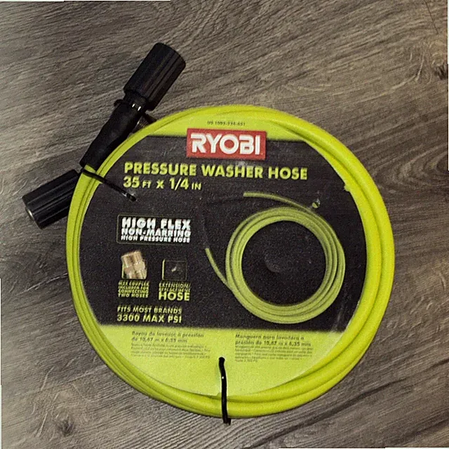 RYOBI RY31HPH01 1/4 in. x 35 ft. 3,300 PSI Pressure Washer Replacement Hose NEW