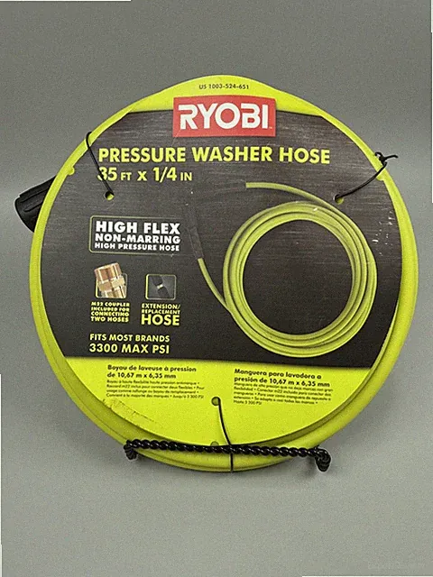 RYOBI RY31HPH01 Pressure Washer Replacement Hose 1/4 in. x 35 ft. 3300 PSI - New
