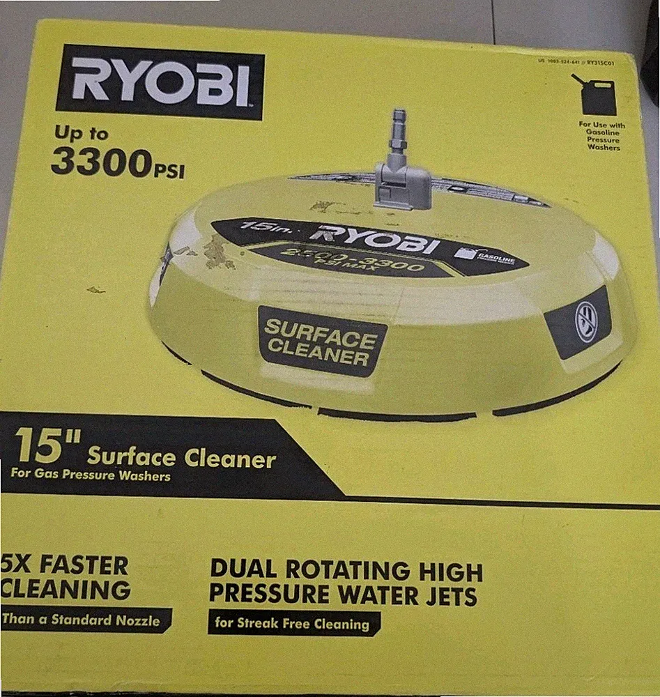 RYOBI RY31SC01 15" 3300 PSI Surface Cleaner Gas Pressure Washer Attachment