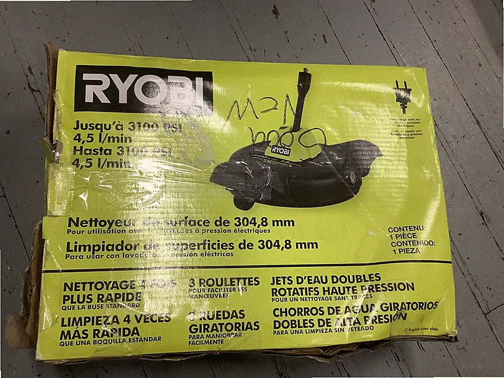 Ryobi RY31SC312 12Inch 3100 PSI Electric Pressure Washer Surface Cleaner
