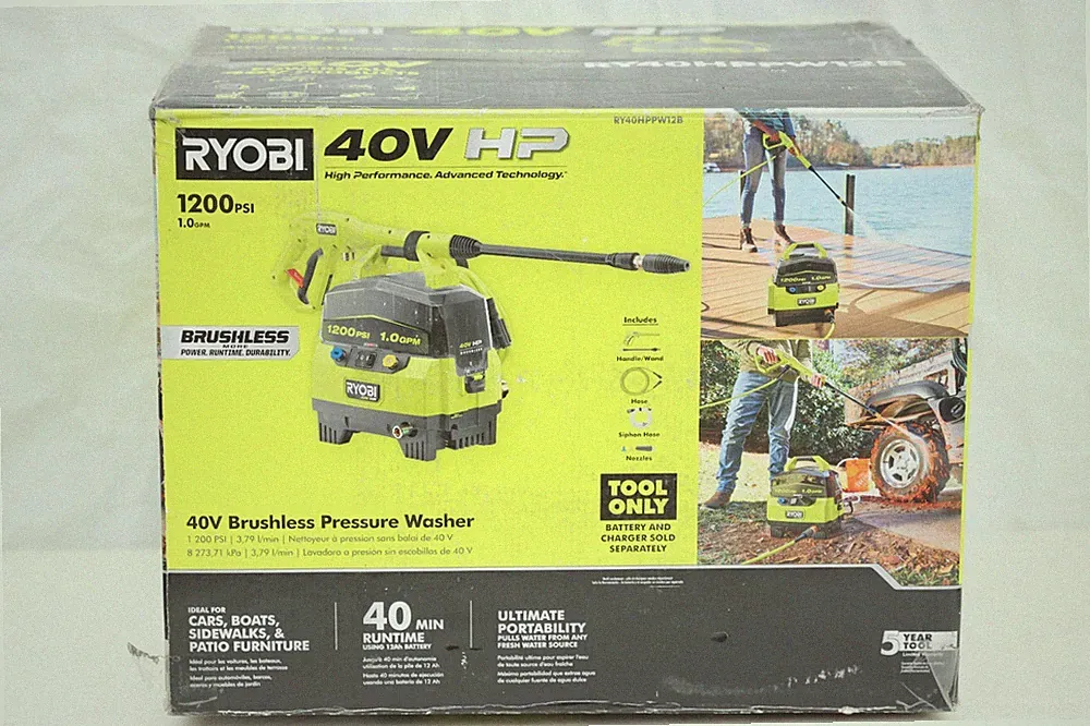 RYOBI (RY40HPPW12B) 40V 1200 PSI 1.0 GPM Electric Cold Water Pressure Washer