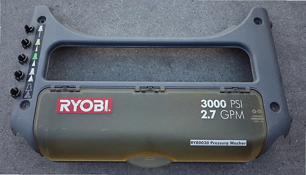 RYOBI RY80030 3000 PSI Pressure Washer Replacement Panel & Nozzle Storage Unit