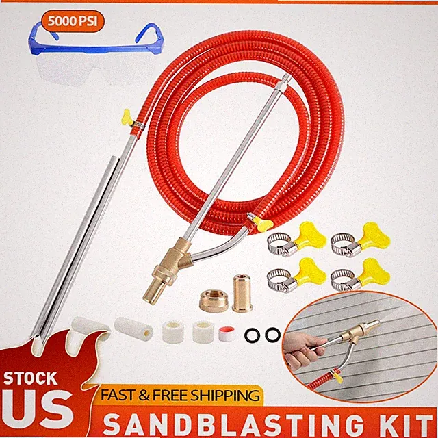 Sandblasting for Kit Pressure Washer Sand Attachment Blaster Power Set 5000 PSI