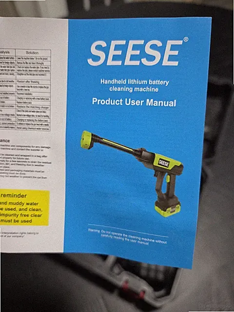 SEESE 21V Cordless Lithium Battery Cold Water Pressure Washer Kit Quick Connect