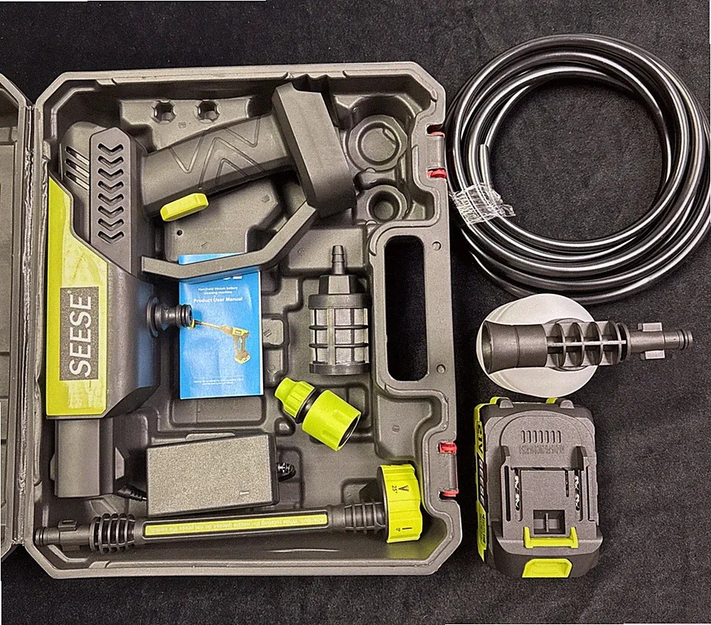 SEESE 21V Cordless Pressure Washer 1200 PSI Portable Power Cleaner Kit