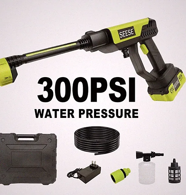 SEESE 300 PSI Cordless Pressure Washer and Single Port Charger Base.