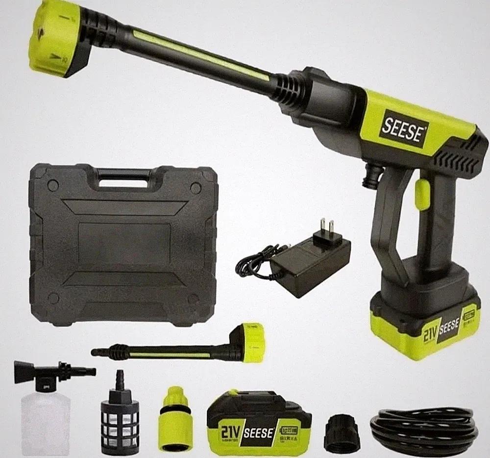 SEESE 800 PSI Green Portable Cordless Water Pressure Washer