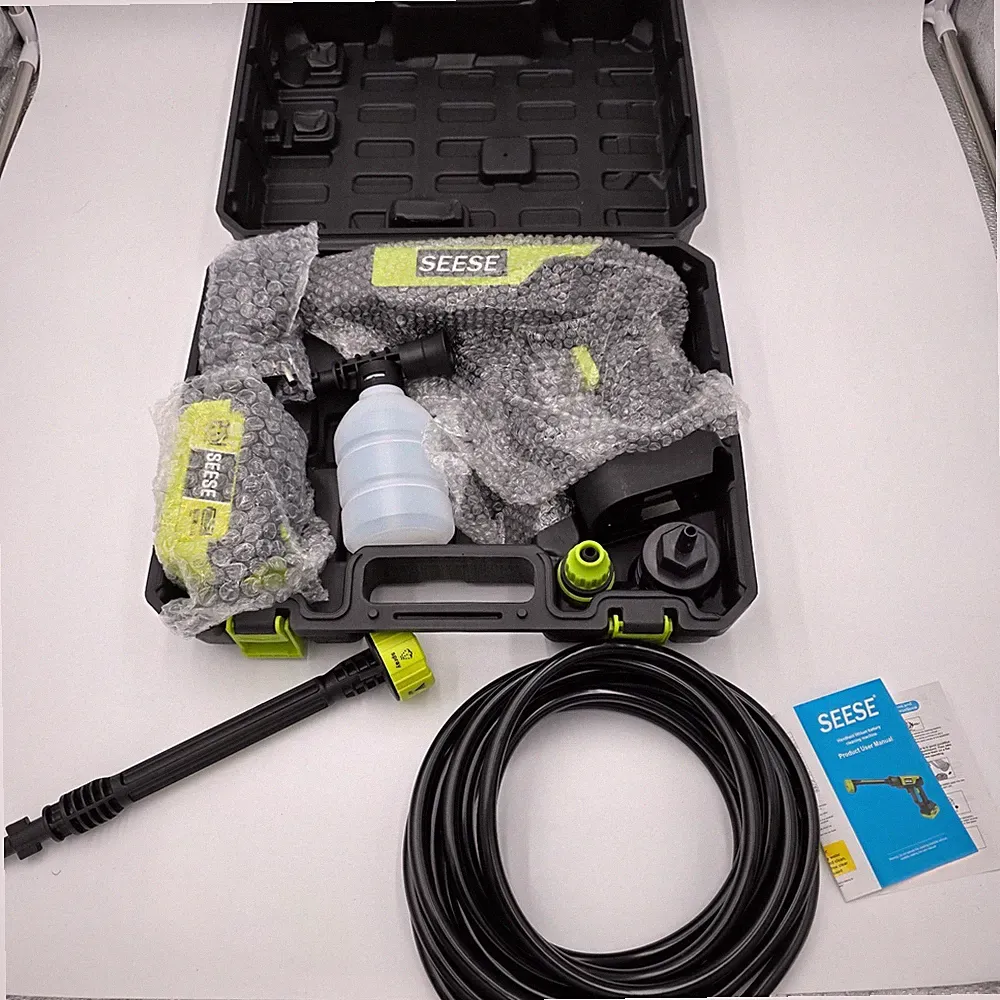 SEESE Cordless Pressure Washer 1000 PSI Portable Power Cleaner w/ Battery Kit