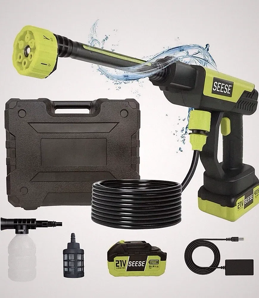 Seese Cordless Pressure Washer, 1500 PSI Portable Power Washer W/Charger Battery