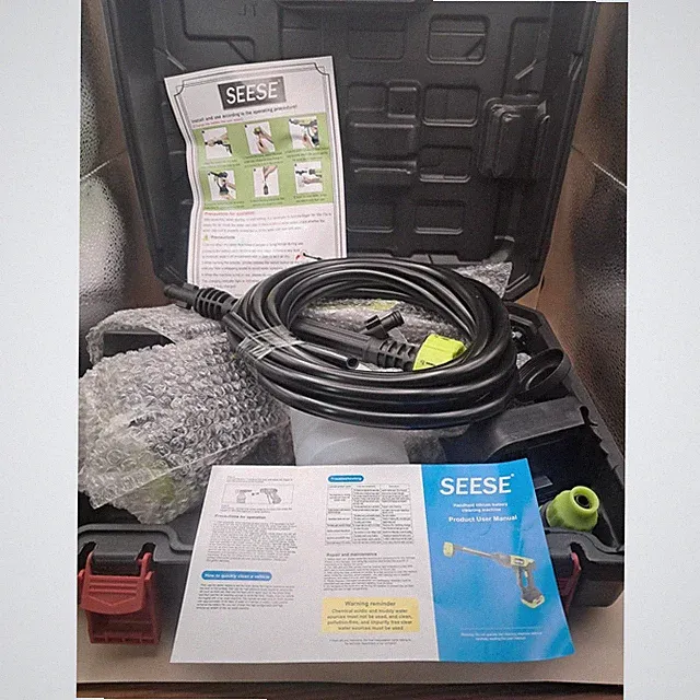 Seese Cordless Pressure Washer Gun: 126 PSI Portable Electric Washer w battery