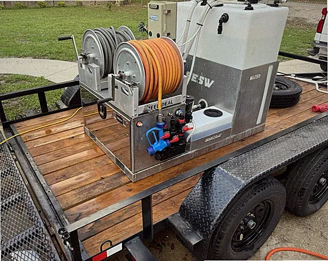 SESW super 8 skid and trailer