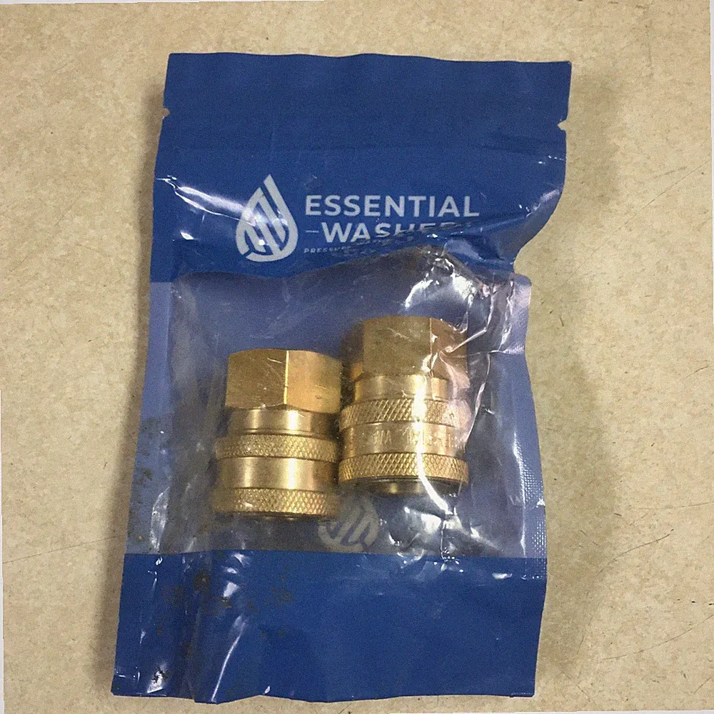 Set of 2 Pressure Washer Couplers Brass ⅜” Quick Connect Female NPT