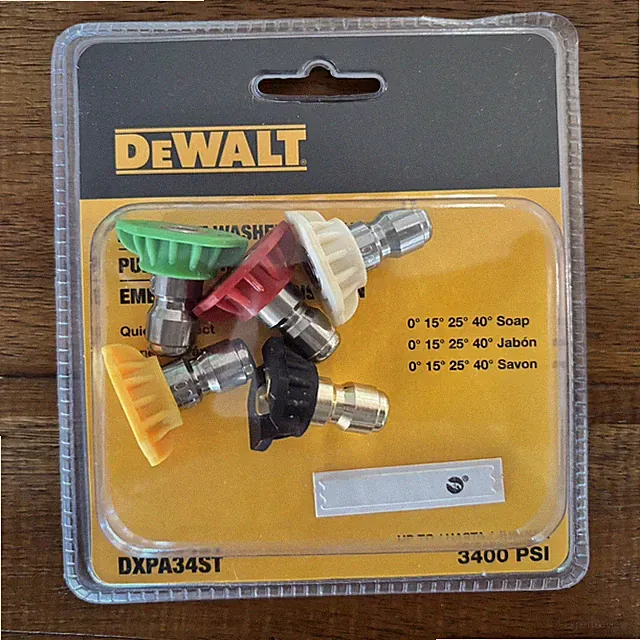SET OF 5 POWER WASHER NOZZLE TIPS for Dewalt/Simpson Power Washer (NEW)