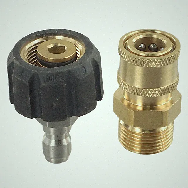 Set Pressure Washer Adapter Quick Connect To 1/4?? 3/8?? 14mm 15mm 5000 PSI