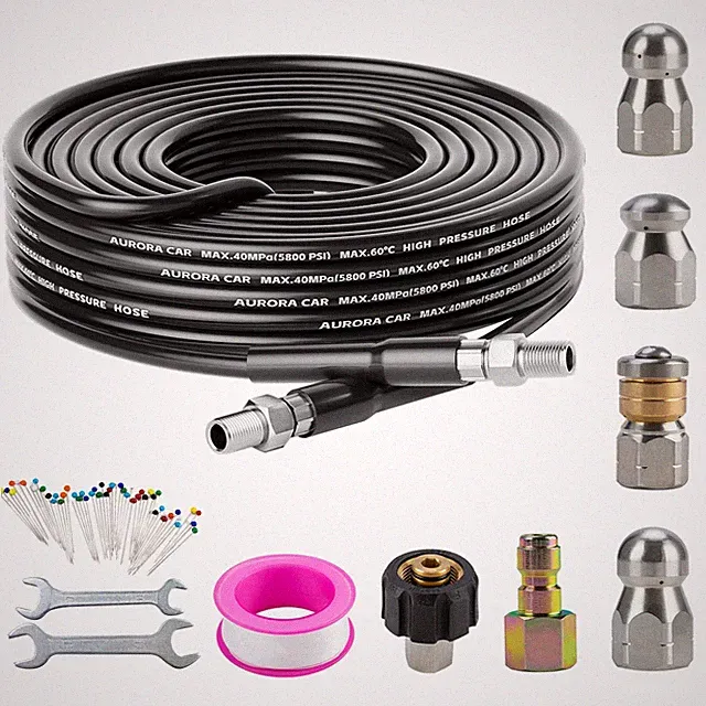Sewer Jetter Kit for Pressure Washer 30FT，Drain Cleaner Hose 1/4 Inch NPT Cor...
