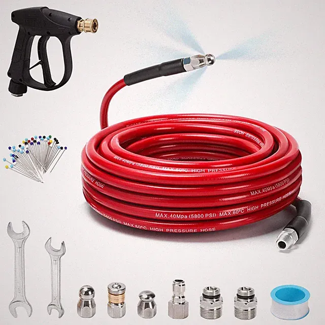 Sewer Jetter Kit for Pressure Washer 50 FT, Drain Cleaner Hose with Power Was...