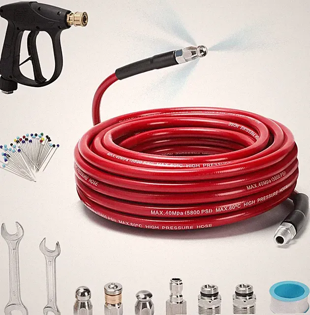 Sewer Jetter Kit for Pressure Washer 50 FT, Drain Cleaner Hose with Power Washer