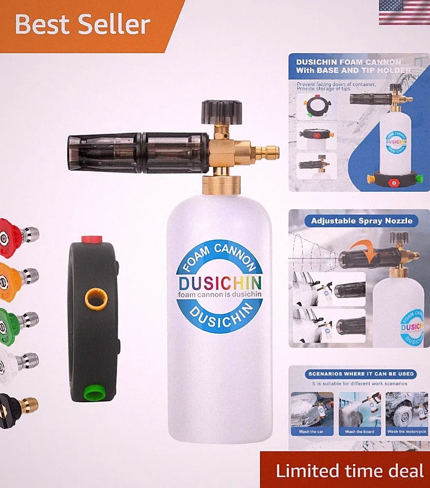 SFL-001 Foam Cannon Snow Foam Lance Pressure Washer Jet Wash Quick Release Ad...