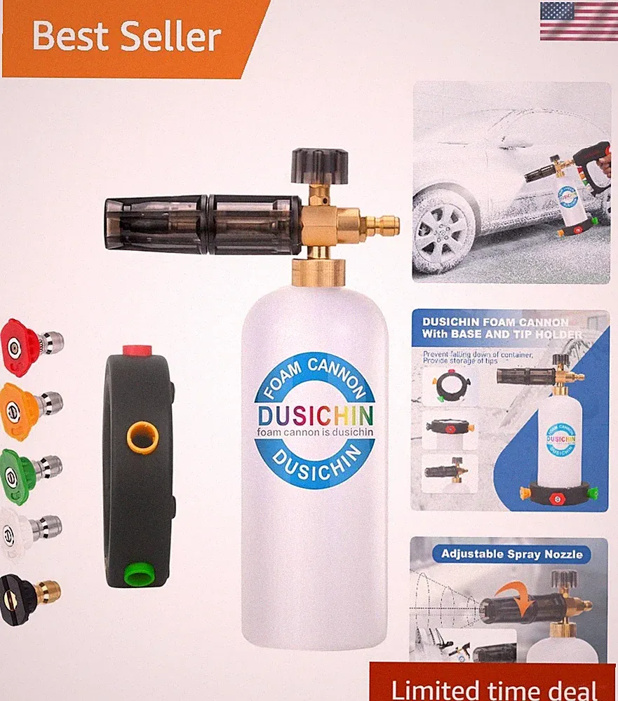 SFL-001 Foam Cannon Snow Foam Lance Pressure Washer Jet Wash Quick Release Ad...