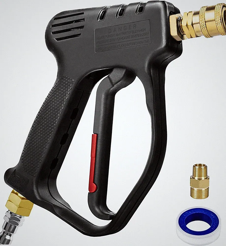 Short Pressure Washer Gun, 4000 PSI High Power Washer Spray Gun, 10.5 GPM Foam G