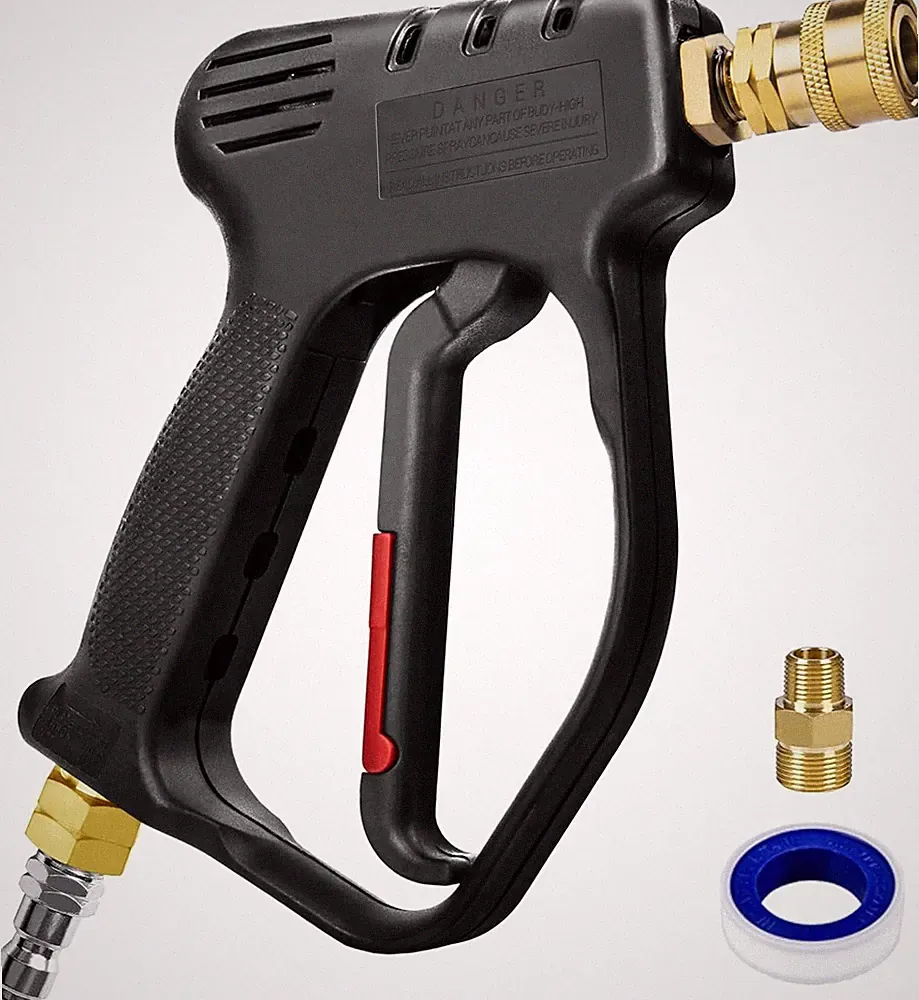 Short Pressure Washer Gun 4000PSI, Stubby Pressure Washer Gun 10.5GPM