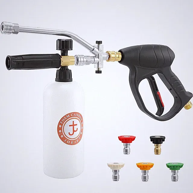 Short Pressure Washer Gun Foam Cannon Dual Connector Car Wash Accessory
