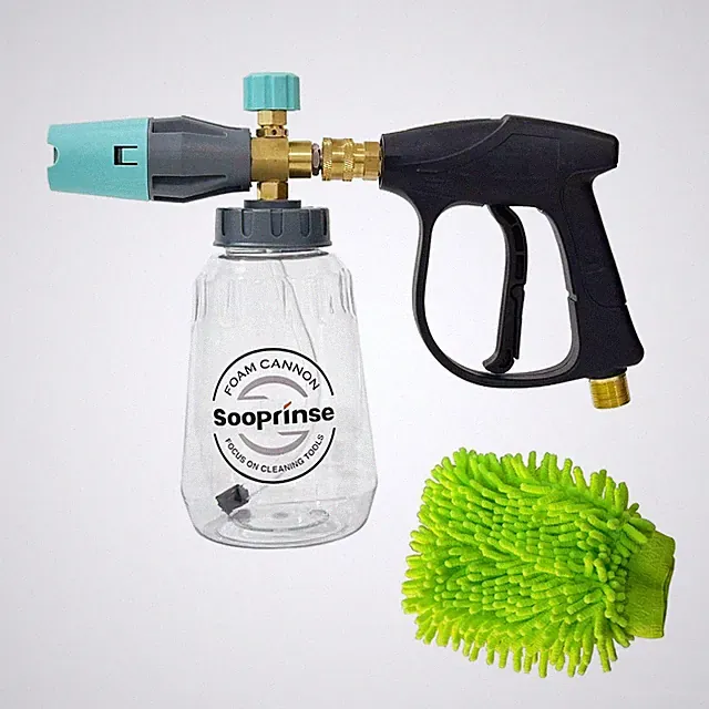 Short Pressure Washer Gun Foam Cannon Snow Foam Lance Sprayer Car Wash Kit