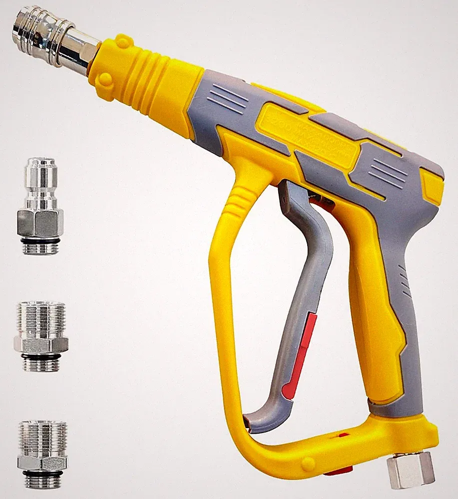 Short Pressure Washer Gun, High Power Washer Gun with 1/4 Inch Quick Connect,...