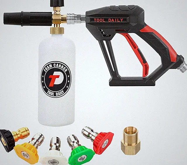 Short Pressure Washer Gun W/ Foam Cannon 1/4 Inch Quick Connector W/ 5 Pressure