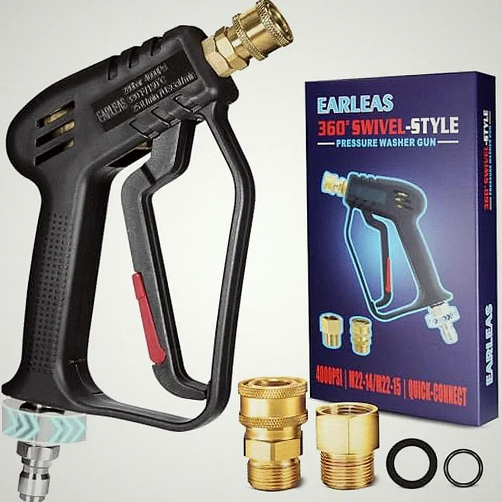 Short Pressure Washer Gun with 360° Swivel