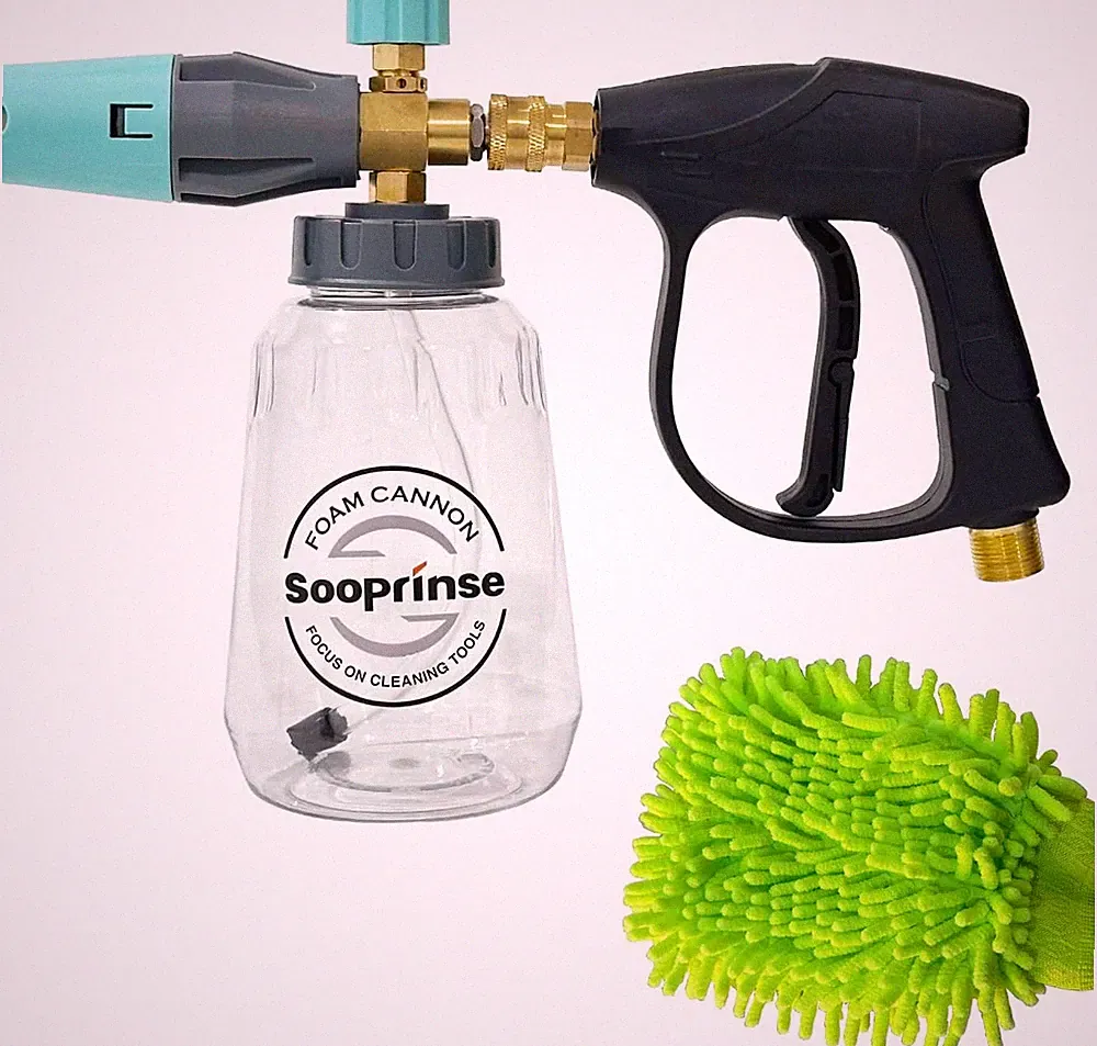 Short Pressure Washer Gun with Foam Cannon, High Pressure Snow Foam
