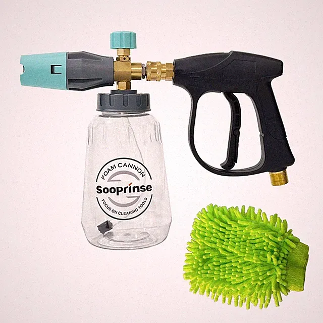 Short Pressure Washer Gun With Foam Cannon, High Pressure Snow Foam Lance, 1/...