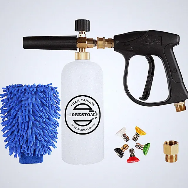 Short Pressure Washer Gun with Foam Cannon, Snow Foam Gun with 5 Pressure Was...