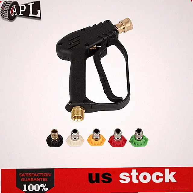 Short Pressure Washer Gun with M22-14mm Inlet Stubby High Pressure Handle Gun