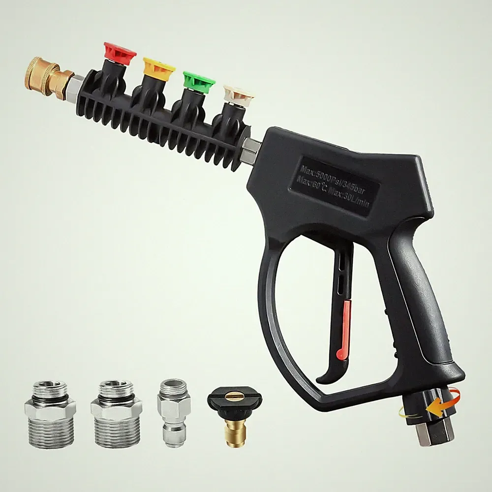 Short Pressure Washer Gun with Nozzle Holder with Swivel NPT 3/8" Thread 3/8...