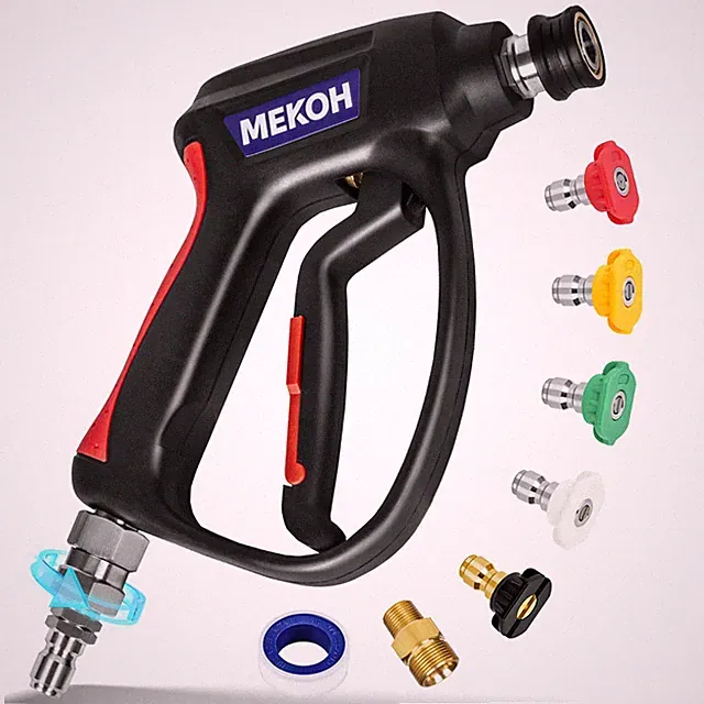 Short Pressure Washer Gun with Swivel, 5000 PSI High Power Washer Spray Gun,...