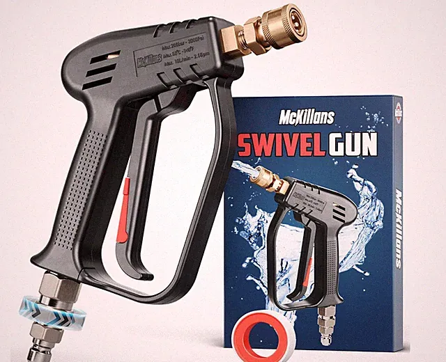 Short Pressure Washer Gun with Swivel High Pressure Water Handle with 3/8" Male