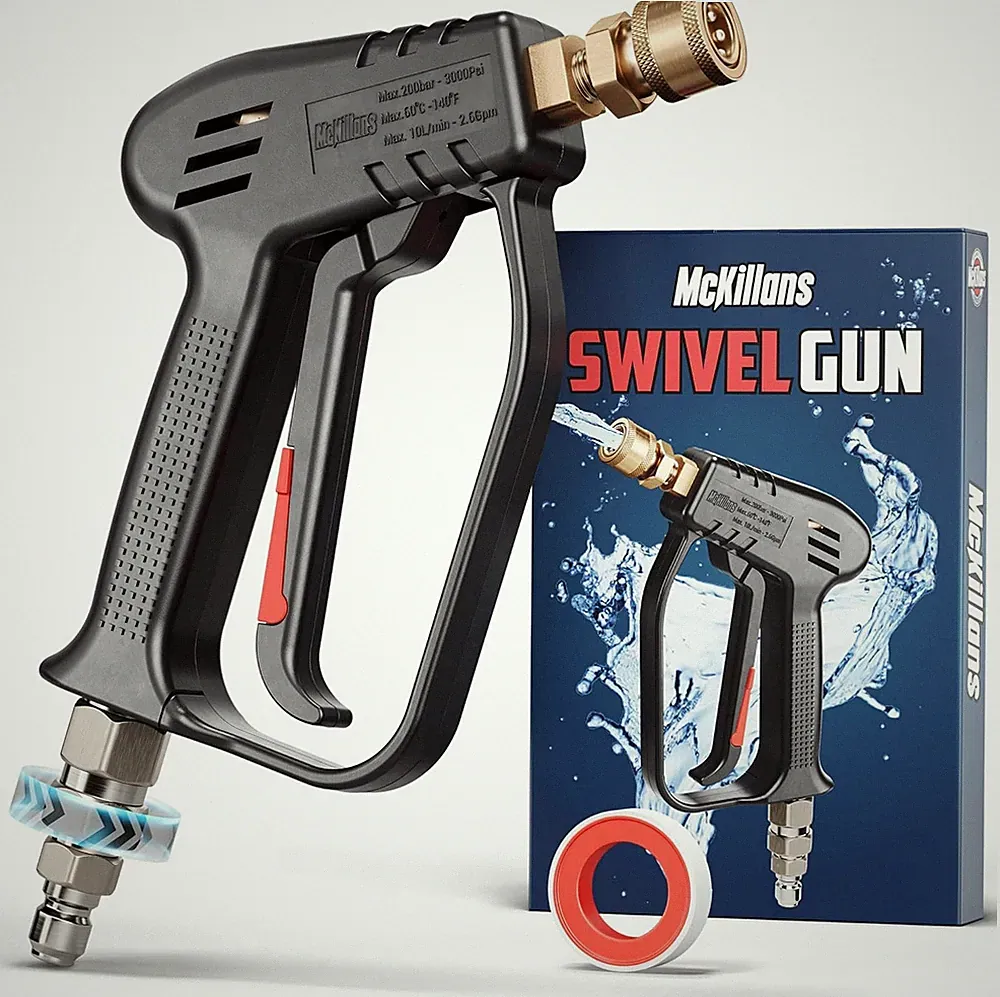 Short Pressure Washer Gun with Swivel ,with 3/8" Male Plug