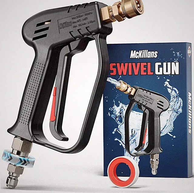Short Pressure Washer Gun with Swivel ,with 3/8" Male Plug