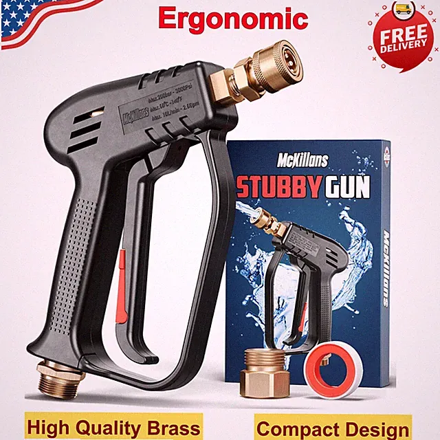 Short Pressure Washer Swivel Gun High Pressure Handle 1/4” Quick Connector Wash