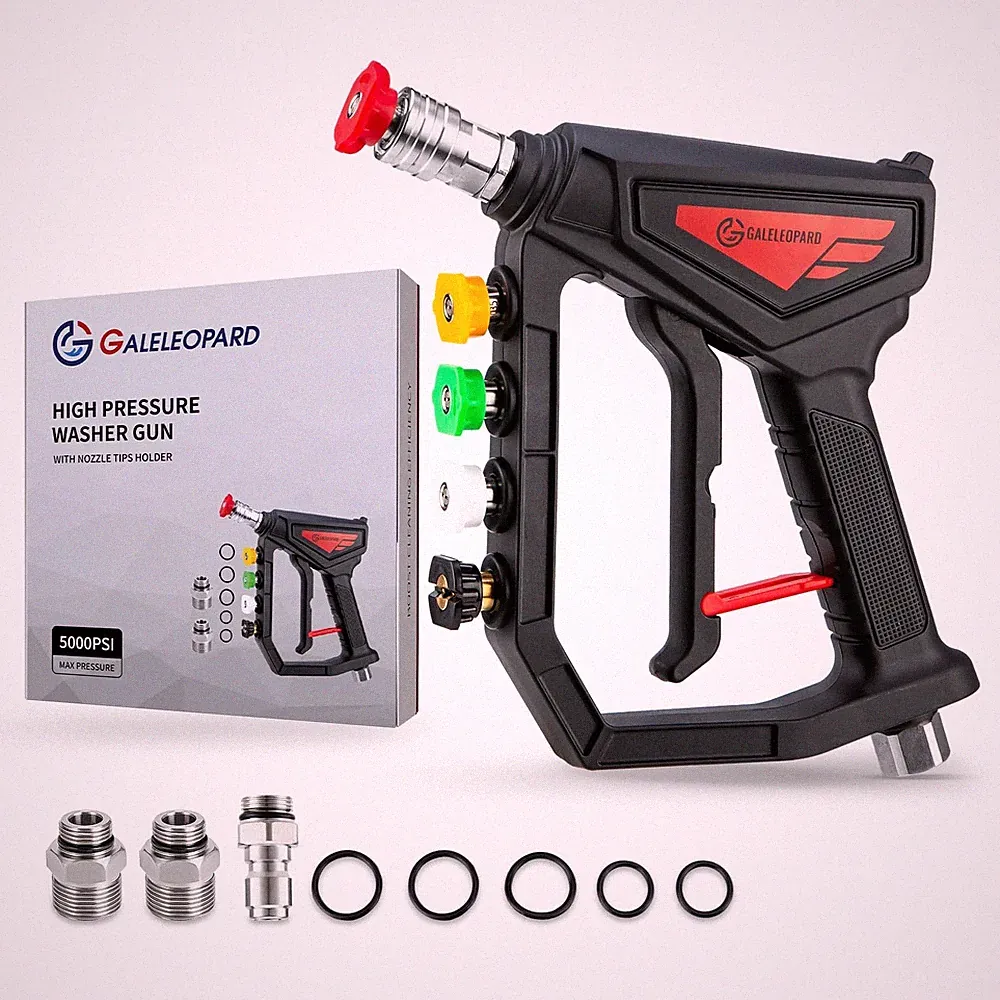 Short Pressure Washer with Nozzle Holder, 5000 PSI High Pressure Washer with...