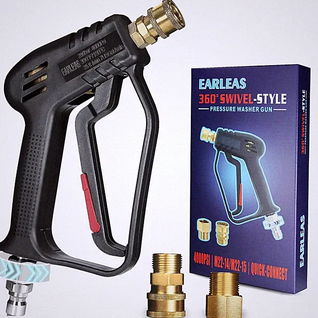 Short Pressure Washer with Swivel, Anti-Tangle Design, Max 4000 PSI, Heavy Du...