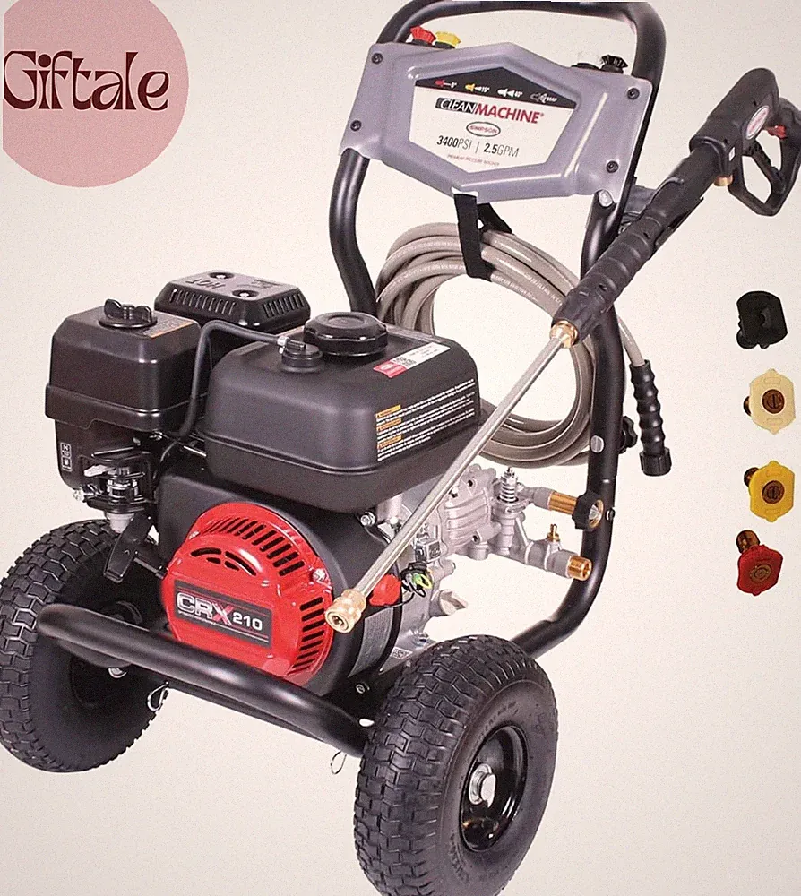 Simpson 3400 PSI 2.5 GPM Gas Pressure Washer 25 Foot Hose