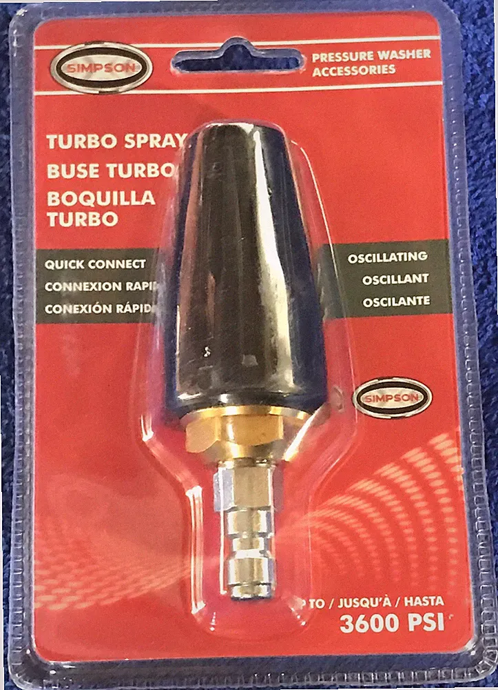 Simpson 80143 Quick Connect Turbo Pressure Washer Spray Nozzle - 3600 PSI