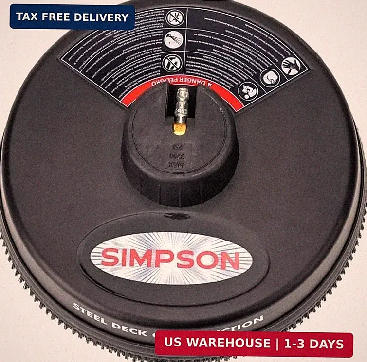Simpson Cleaning Universal 15" Steel Pressure Washer Surface Cleaner for Cold Wa