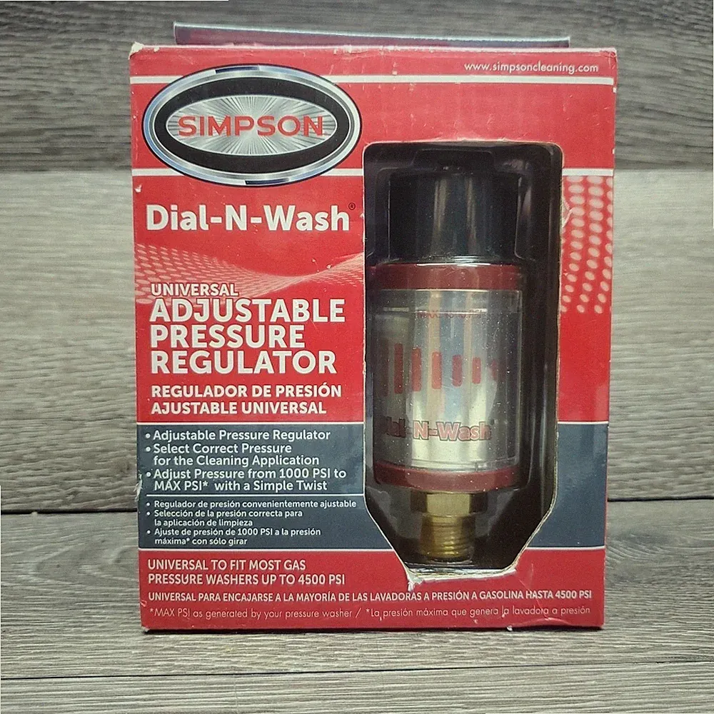Simpson Dial-N-Wash Adjustable Pressure Washer Regulator Hose Attachment 4500PSI