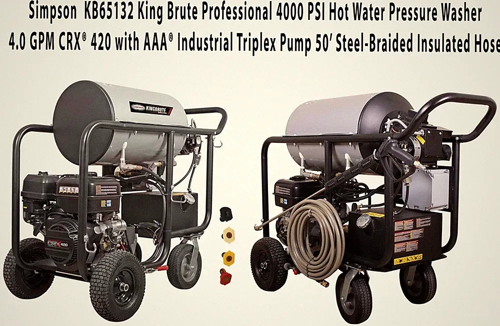 Simpson KB65132 King Brute Professional 4000 PSI Hot Water Pressure Washer