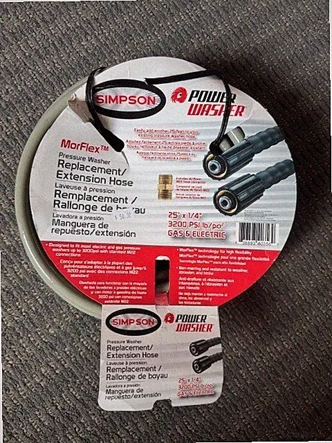 SIMPSON POWER WASHER HOSE 25' X 1/4' 3200 PSI XXI